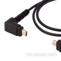 Cable masculino de ángulo de 90 grados micro HDMI